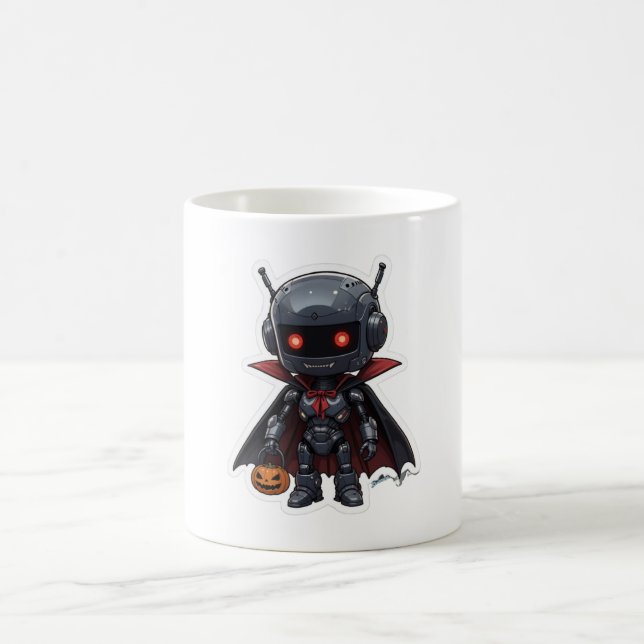 Vampire Robot Halloween Tasse Niedlicher Sci-Fi Sp (Mittel)