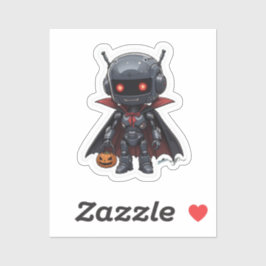 Vampire Robot Vinyl Sticker Niedlich Halloween Sci