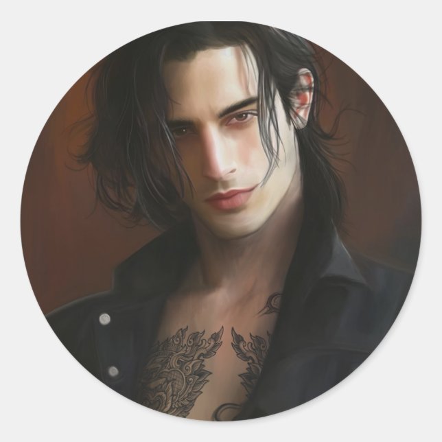 Vampire Rock Star Aufkleber (Vorderseite)