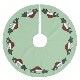 Vampire Santa Bat Polyester Weihnachtsbaumdecke