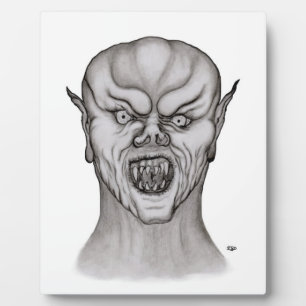Vampire Schwarzweiß-Design Fotoplatte