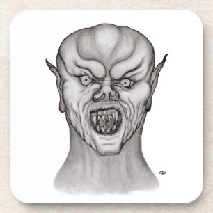 Vampire Schwarzweiß-Design Untersetzer