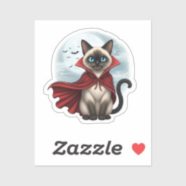 Vampire Siamese - Halloween Siamese Cat Aufkleber