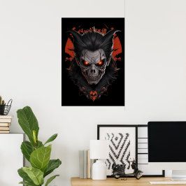 Vampire Skull Beängstigend Poster Wall Decke