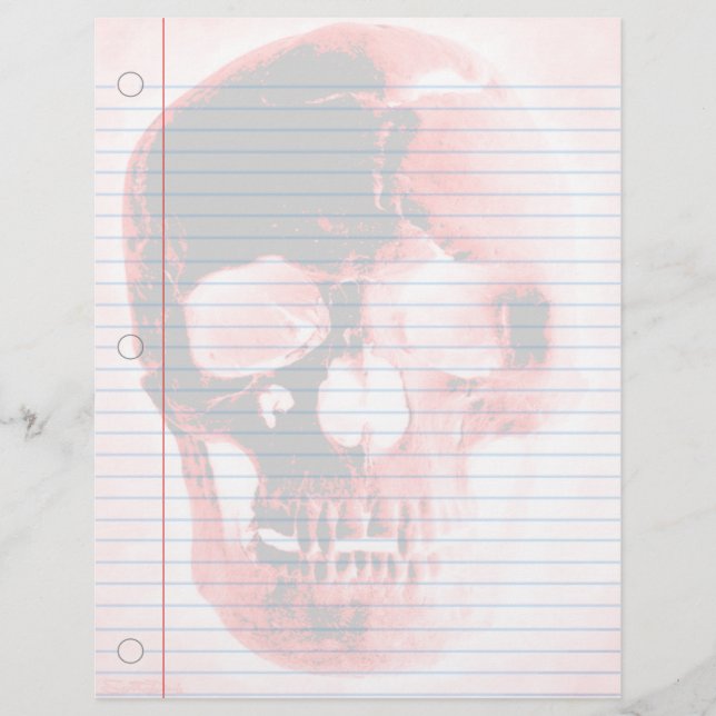 Vampire Skull Goth Notebook Paper (Vorderseite)
