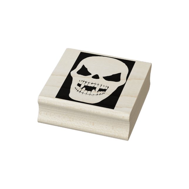 Vampire Skull Silhouette Briefmarke Gummistempel (Stempel)