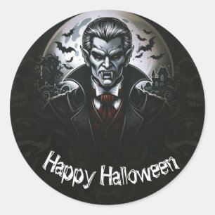 Vampire & Skulls Halloween-Party Runder Aufkleber