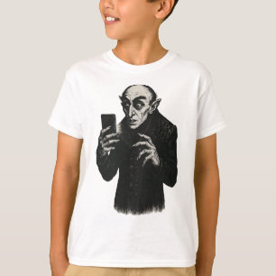Vampire Smartphone Nosferatu Selfie Count Orlok Ha T-Shirt