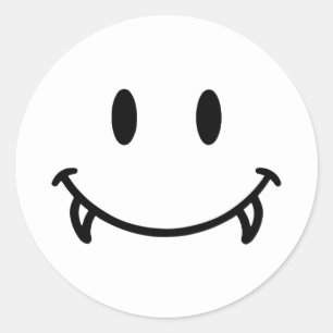 Vampire Smile Runder Aufkleber