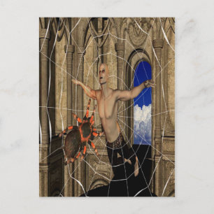 Vampire Spiders Web Postkarte