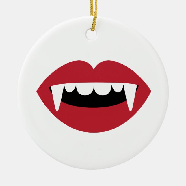 Vampire Teeth Keramik Ornament (Vorne)