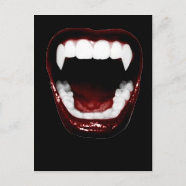 "Vampire Teeth" Postkarte (Vorderseite)