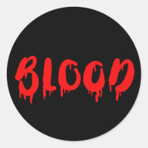 Vampire trinken Blut Halloween-Etikett