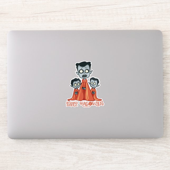 Vampire Vater und Vampire Kinder Aufkleber (Computer)