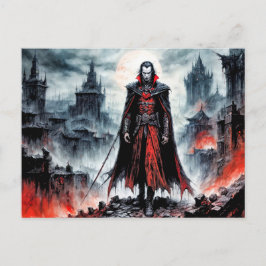 Vampire Warrior in Ruine City Postkarte
