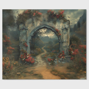 Vampirecore Draculas Schloss Halloween   Gothic Geschenkpapier