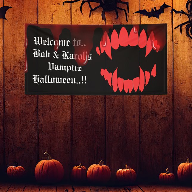 Vampires Bite Halloween-Party Banner (Vampires Bite Halloween Party Banner)