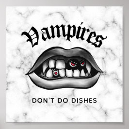 Vampires ne font pas de plats Drôle Poster de la c