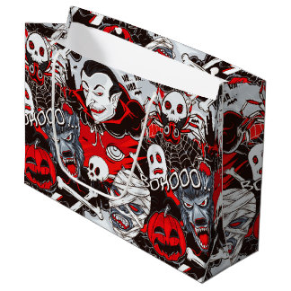 Vampires Night Gift Bag - Große, glänzende Große Geschenktüte