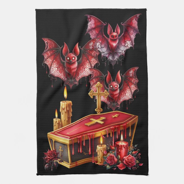 Vampirfledermäuse Geschirrtuch (Vertikal)