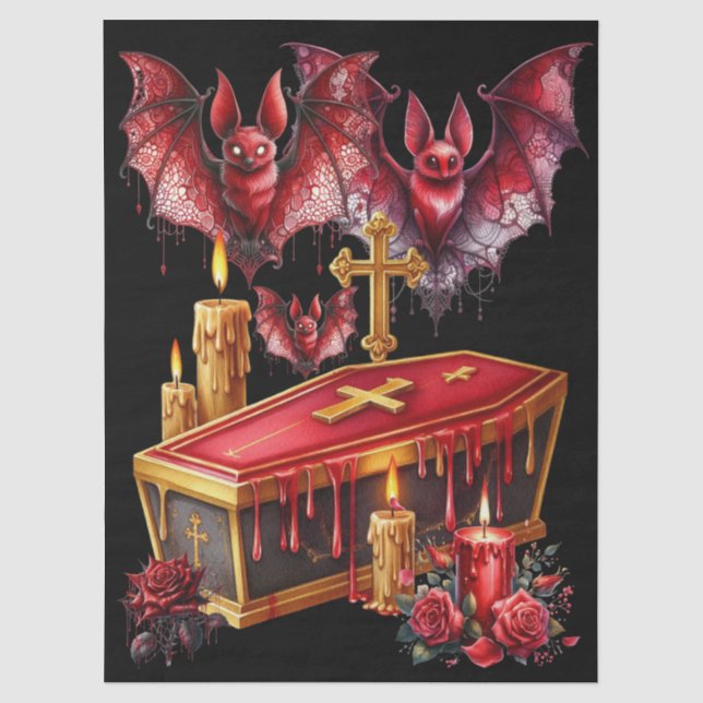 Vampirfledermäuse Seidenpapier (Vorderseite)
