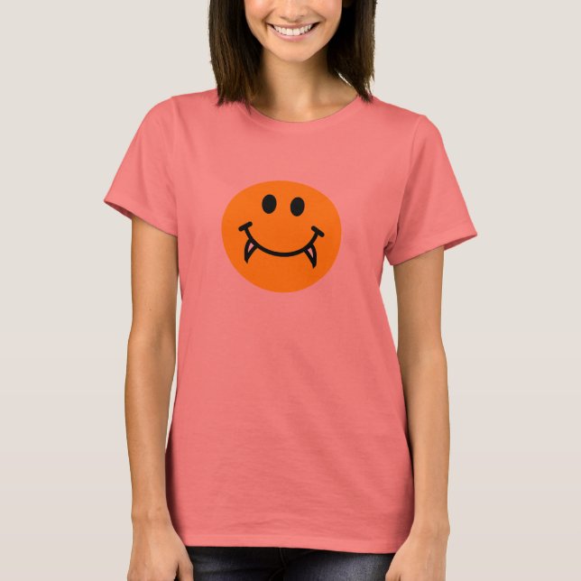 Vampirgesicht mit Fangzähnen T-Shirt (Vorderseite)