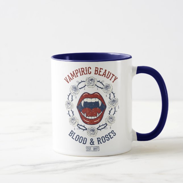 Vampiric Beauty Blood And Roses Tasse (Rechts)