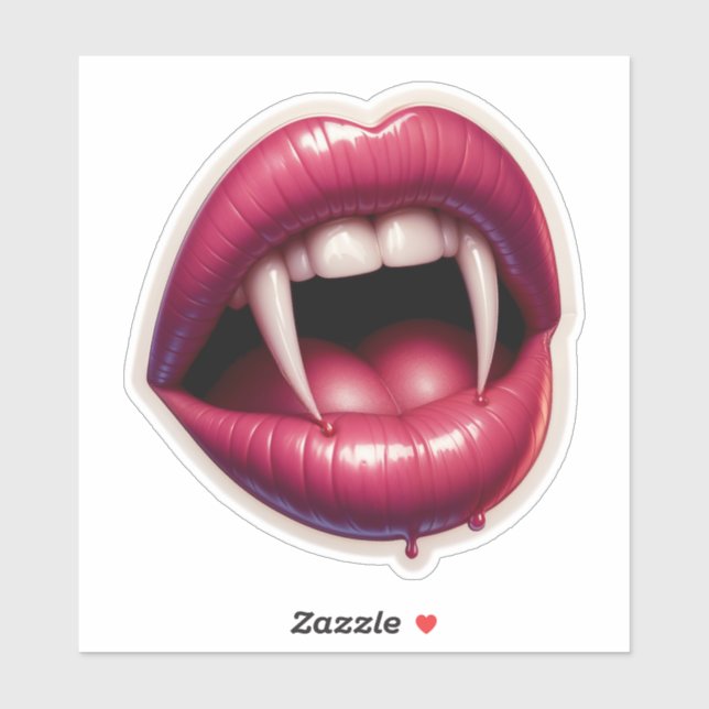 Vampiric Kiss: Burgund Lip Aufkleber (Blatt)