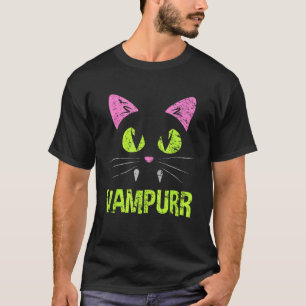 Vampirkatze Vampir Halloween Kostüm T-Shirt