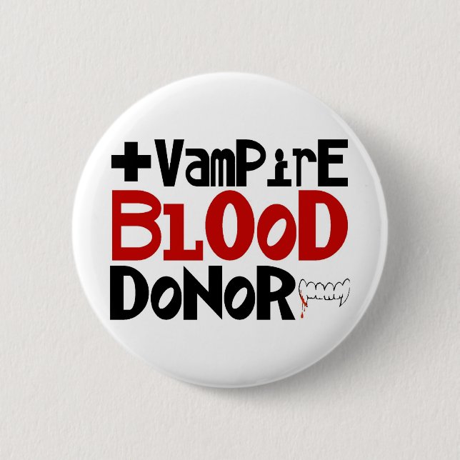 Vampirs-Blutspender Button (Vorderseite)