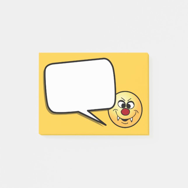 Vampirs-Gesicht Grumpey Post-it Klebezettel (Vorderseite)