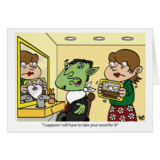 Vampirs-Haarschnitt-Karte (Vorderseite (Horizontal))