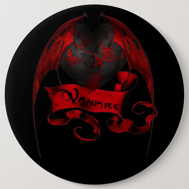 Vampirs-Herz Button (Vorderseite)