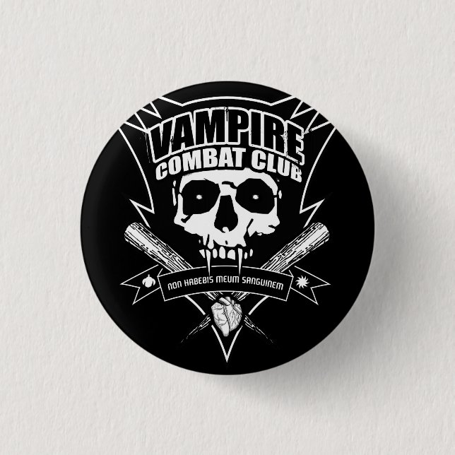Vampirs-Kampf-Verein-Knopf Button (Vorderseite)