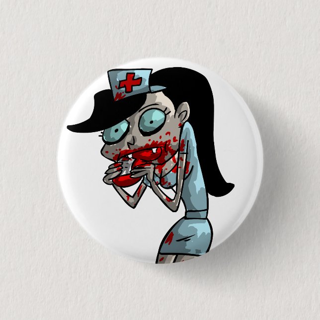 Vampirs-Krankenschwester Button (Vorderseite)