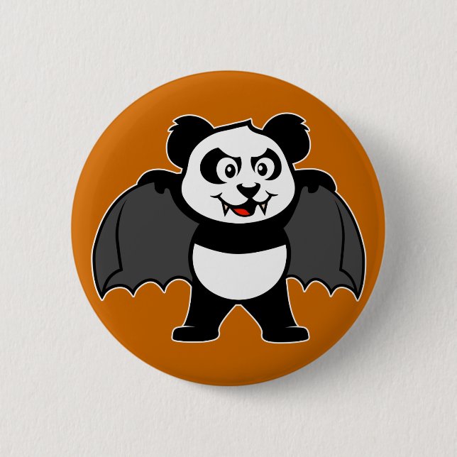 Vampirs-Panda Button (Vorderseite)