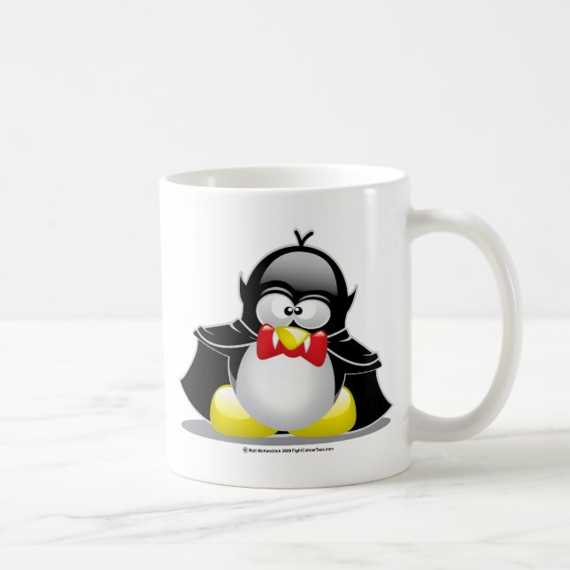 Vampirs-Pinguin Kaffeetasse (Rechts)