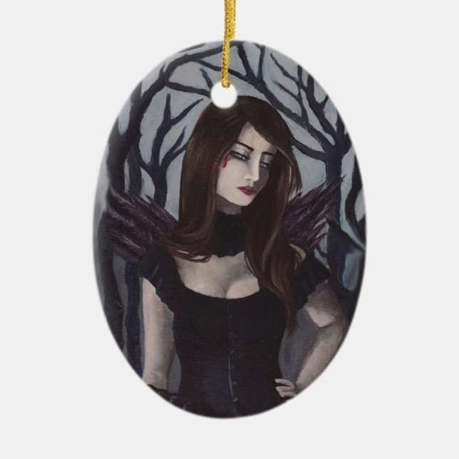 Vampirs-Verzierungs-gotische Kunst-Verzierung Keramik Ornament (Vorne)