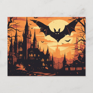 Vampirschloss unter dem Vollmond Postkarte