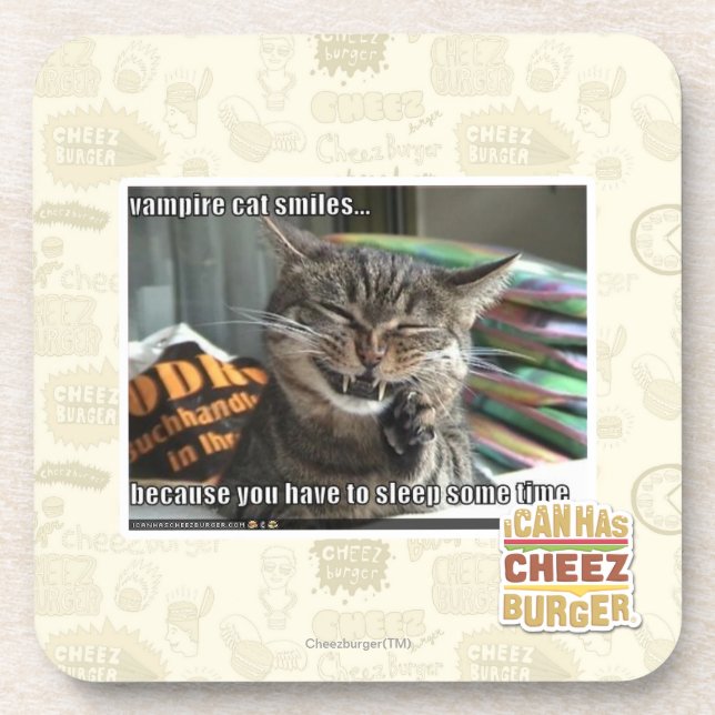 Vampirskatzenlächeln Getränkeuntersetzer (Vorderseite)