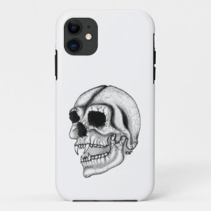 Vampirskull Schwarzweiß-Design iPhone 11 Hülle
