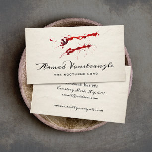 Vampirzahn-Blut-Halloween  Visitenkarte