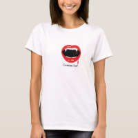Vampirzähne Blut Halloween Goth T-Shirt Oberteil