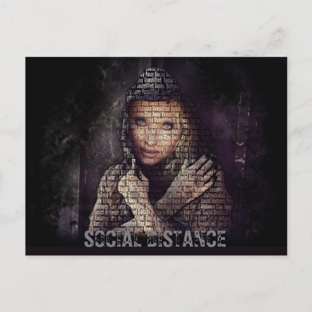 VAMPLIED Social Distanz Postkarte (Vorderseite)