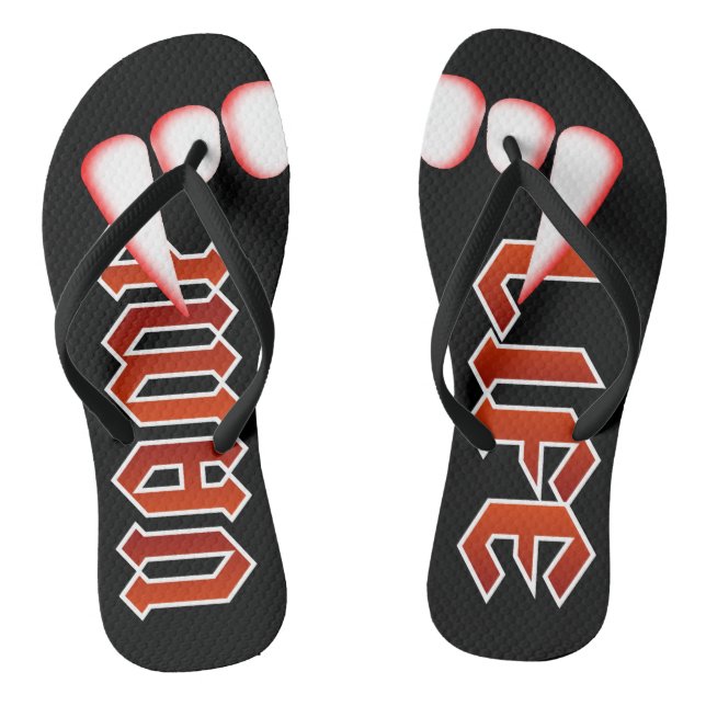 Vamplife Vampire Fangs Flip Flops (Fußbett)