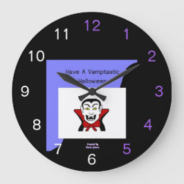 Vamptastische Halloween-Acrylwand Große Wanduhr