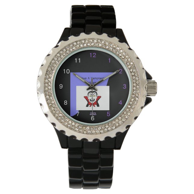 Vamptastische Halloween-Kristall Armbanduhr (Vorderseite)