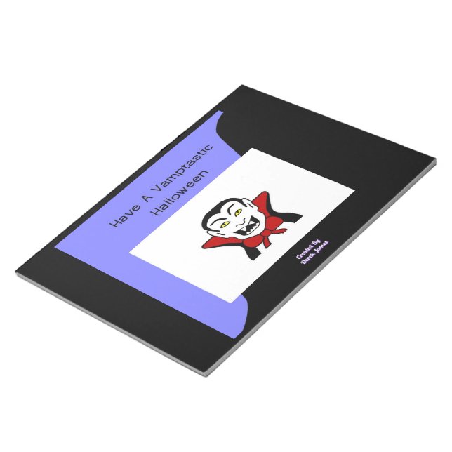 Vamptastisches Halloween Notepad 11" X 8,5" Notizblock (angewinkelt)