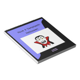 Vamptastisches Halloween Notepad (14 cm x 15,2 cm) Notizblock