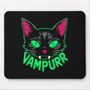 Vampurr Cat Vampire Kitty Halloween Katzen Spooky Mousepad